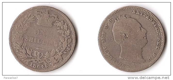 GRANDE - BRETAGNE  1  SHILLING  1834   ARGENT  RARE ! - I. 1 Shilling