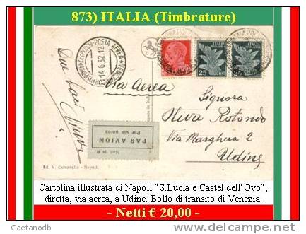 Napoli 00873 - Cartolina Illustrata: S. Lucia E Castello Dell'Ovo - - Storia Postale (Posta Aerea)