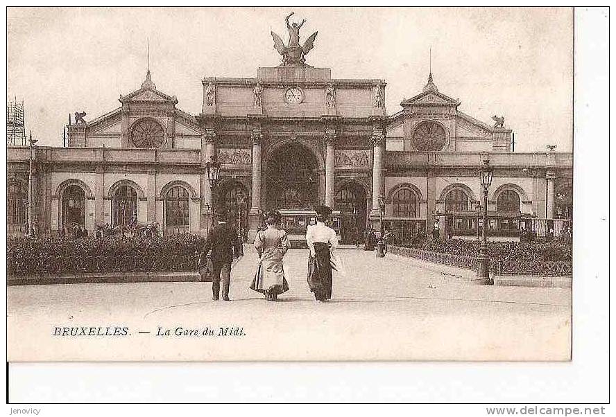 BRUXELLES. LA GARE DU MIDI . REF 19011 - Spoorwegen, Stations