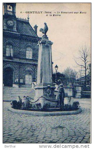 94 GENTILLY - Le Monument Aux Morts Et La Mairie - Gentilly