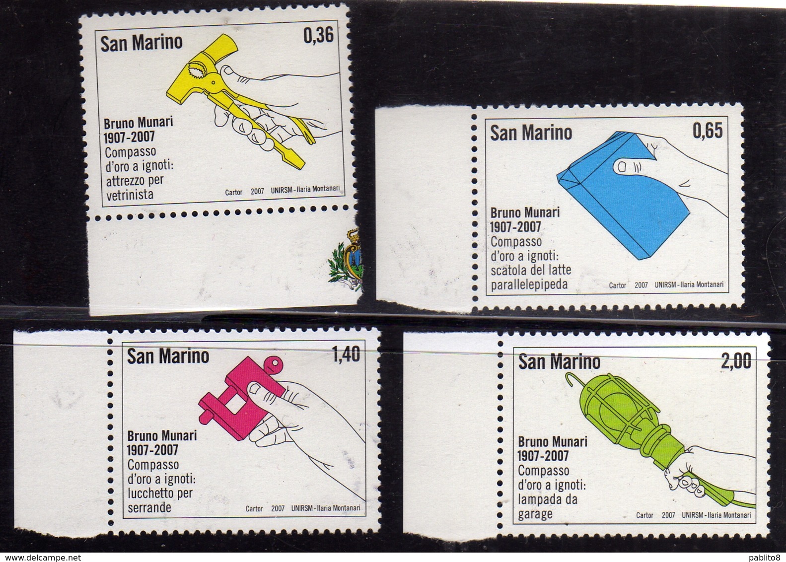 REPUBBLICA DI SAN MARINO 2007 CENTENARIO DELLA NASCITA DI BRUNO MUNARI BIRTH CENTENARY MNH - Unused Stamps