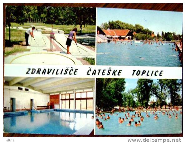 CATEZ SPA SLOVENIA POSTCARD MINI GOLF SWIMMING POOL - Golf