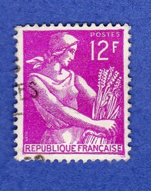 France Y&t : N° 1116 - 1957-1959 Moissonneuse