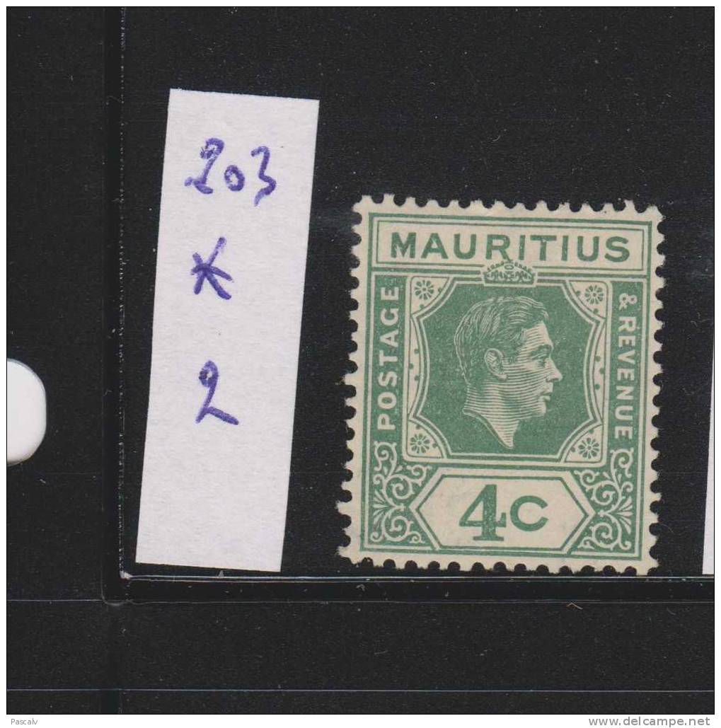 Yvert 203 * Neuf Charnière MH - Maurice (1968-...)