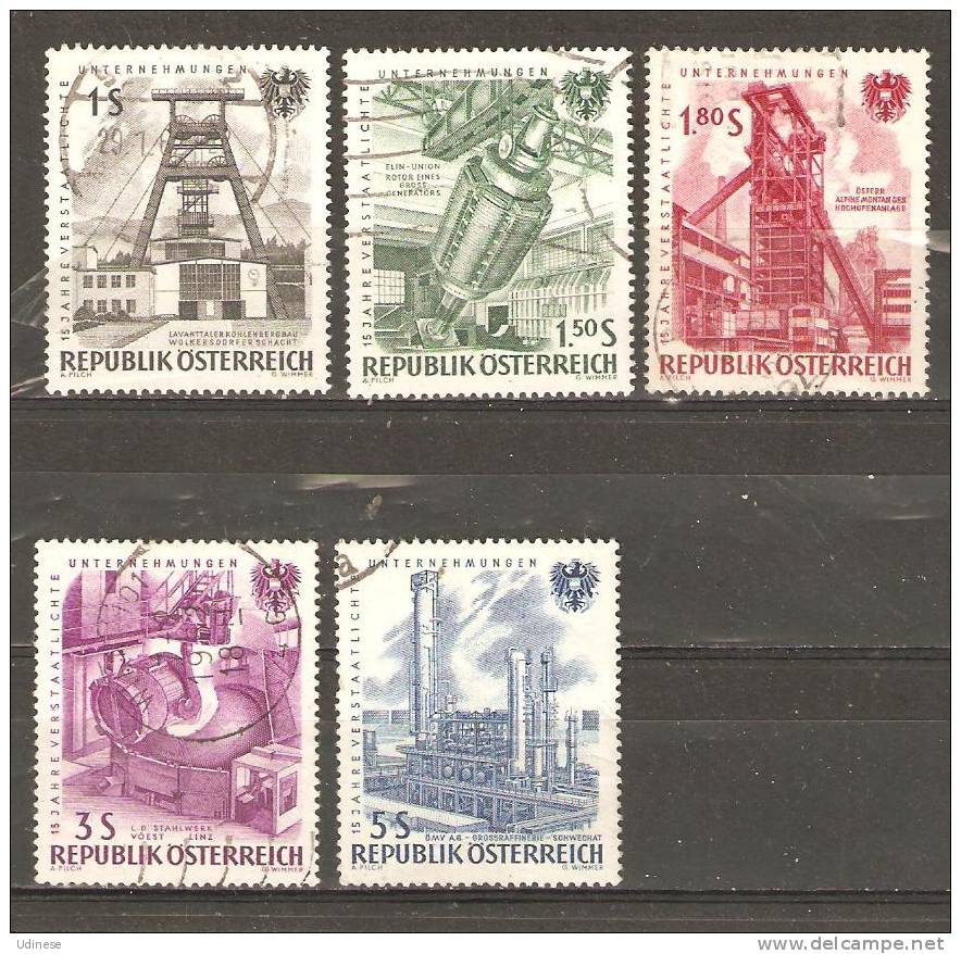 AUSTRIA 1961  - NATIONAL INDUSTRIES - CPL. SET - USED OBLITERE GESTEMPELT - Gebraucht