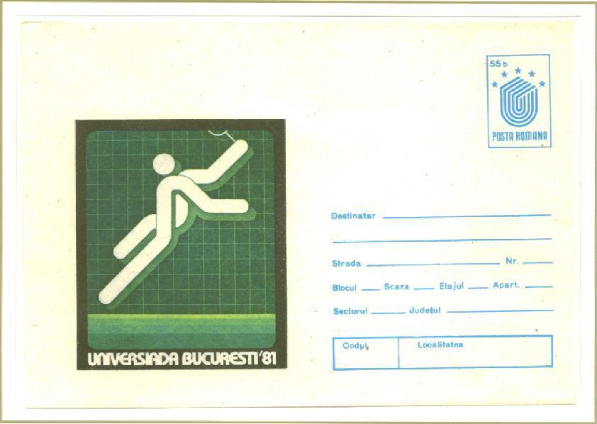 Tennis – Entier Roumanie 1981. Postal Stationery Cover Tennis Romania - University Games - Tennis