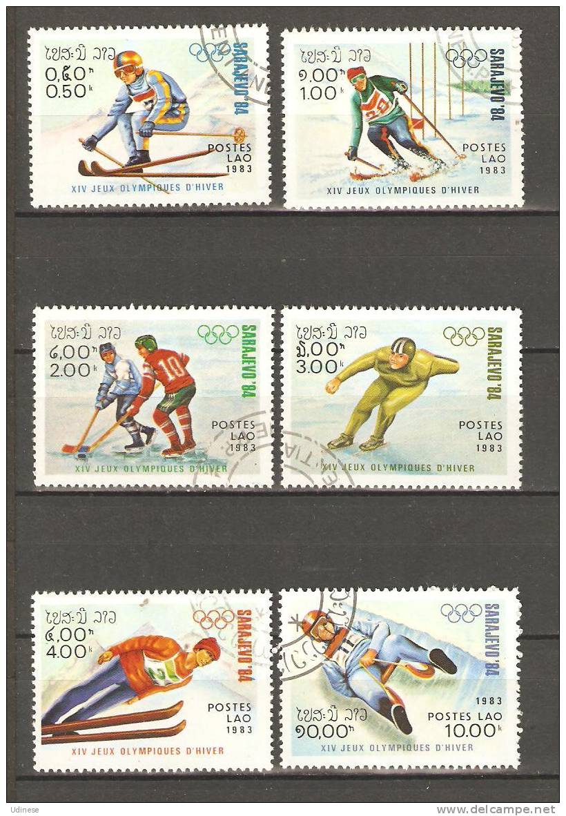 LAOS 1983  - OLYMPIC WINTER GAMES - CPL. SET - USED OBLITERE GESTEMPELT USADO - Winter 1984: Sarajevo