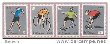 2007 Outdoor Activities Stamps Cycling Skating Walking Skateboarding - Skateboard