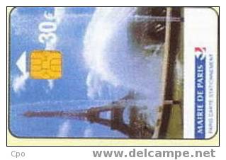 # Carte De Stationnement Pariscarte 0361 - Tour Eiffel 30 Euros Or1 Verso 4G Serie Disponible 0107 - Tres Bon Etat - - Cartes De Stationnement, PIAF