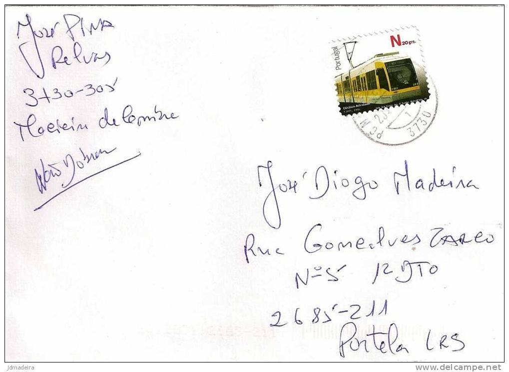 Portugal Cover With Train Stamp - Storia Postale