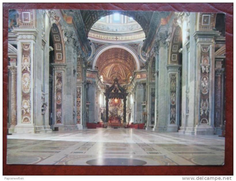 Roma - Citta Del Vaticano: Interno Basilica Di S Pietro - San Pietro