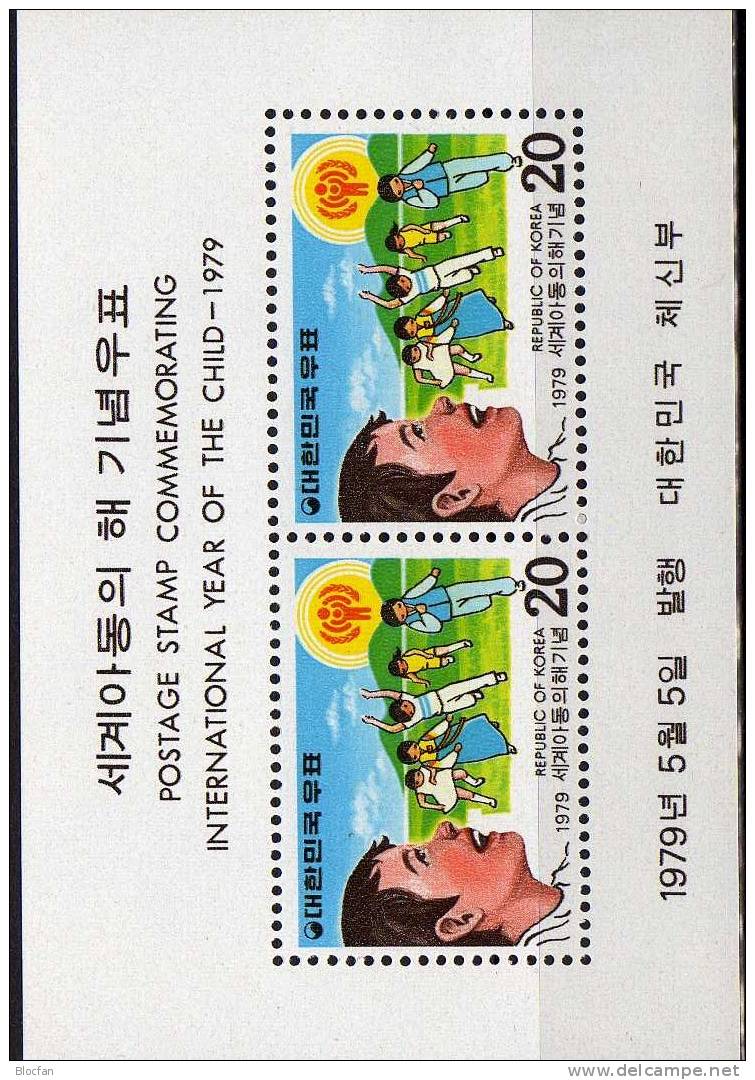 UNO Jahr Des Kindes 1979 Kind Und Sonne Korea 1158 Block 433 ** 2€ Kinder Und UNICEF - Emblem - UNICEF