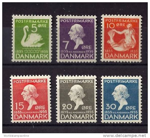 Denmark, Serie 6, Year 1935, Mi 222-227, Andersen's Fairy Tales, Mint Hinged * - Unused Stamps