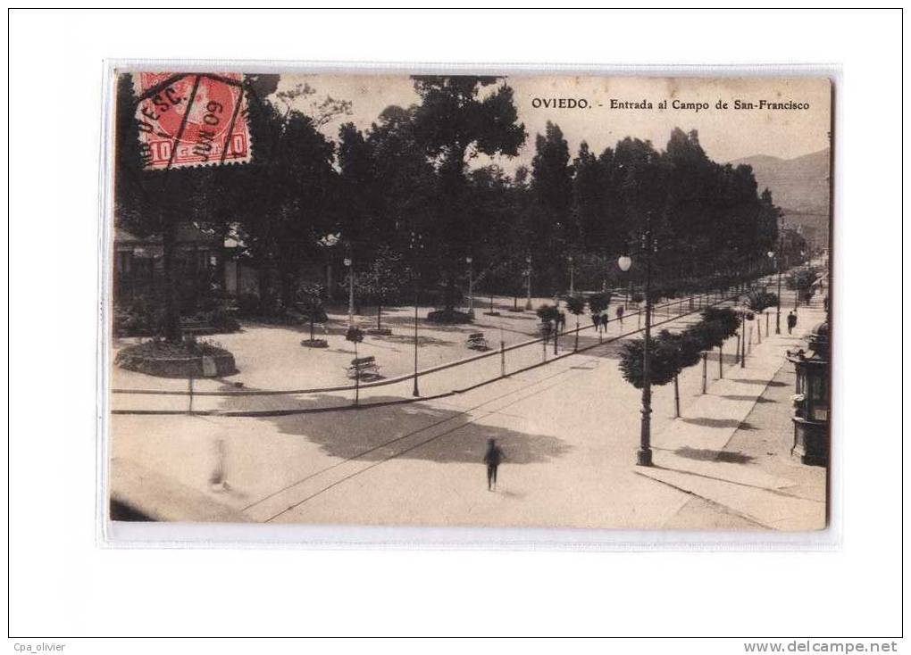 ESPAGNE Oviedo, Entrada Al Campo De San Francisco, Ed MG, 1909 - Asturias (Oviedo)