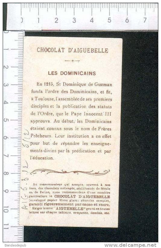 Aiguebelle Chromo Didactique Thème Religion Ordre  Dominicains Toulouse Prédication éducation  Texte Au Dos - Aiguebelle