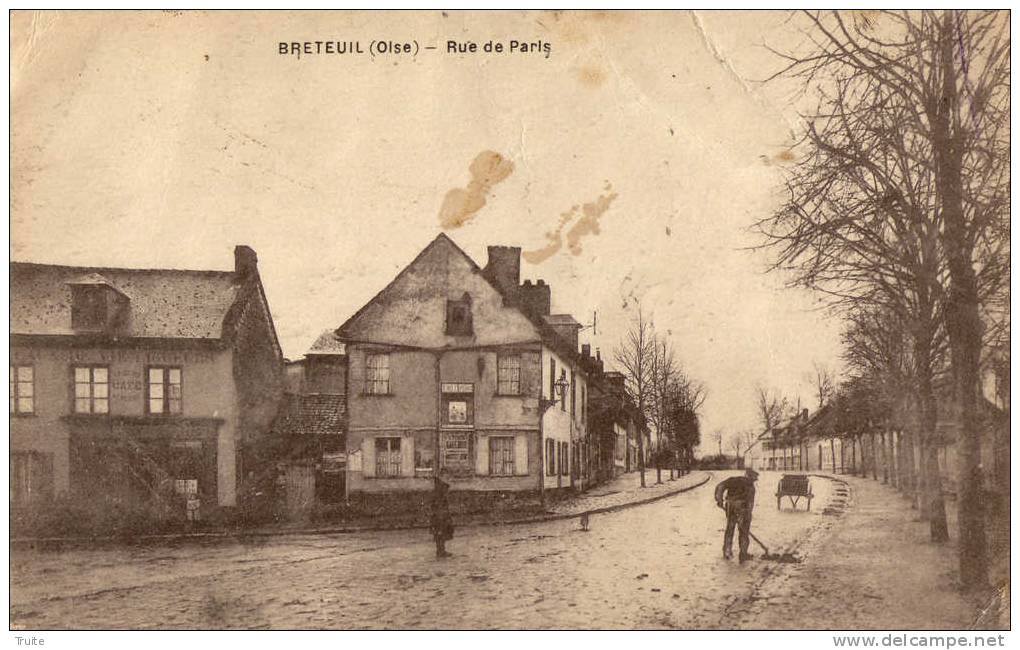 BRETEUIL RUE DE PARIS CANTONIER  CAFE - Breteuil