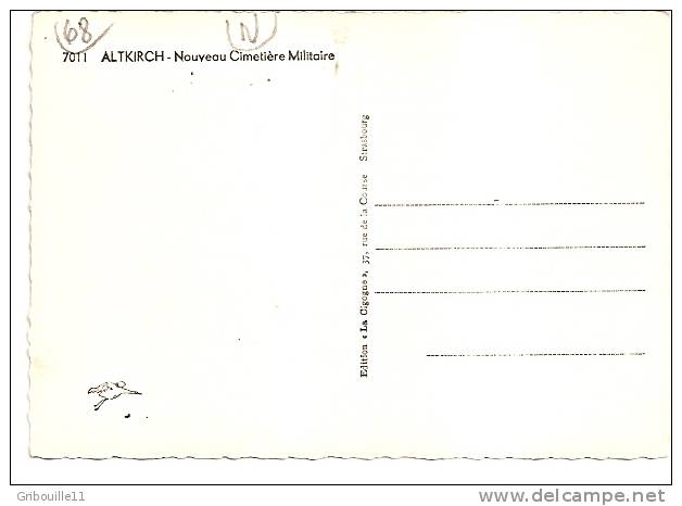 ALTKIRCH   -    * LE NOUVEAU CIMETIERE MILITAIRE *   -    Editeur  LA CIGOGNE De Strasbourg   N° 7011 - Altkirch