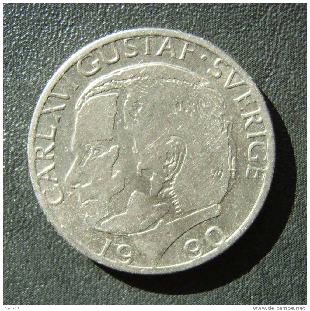 Sweden - No.A1. Sweden, Sverige 1 KR 1990 - Carl XVI Gustaf - krona