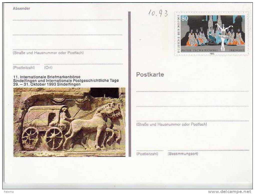 Entero Postal, Feria Del Sello,1993  (Alemania) , Entier Postal - Cartes Postales - Neuves