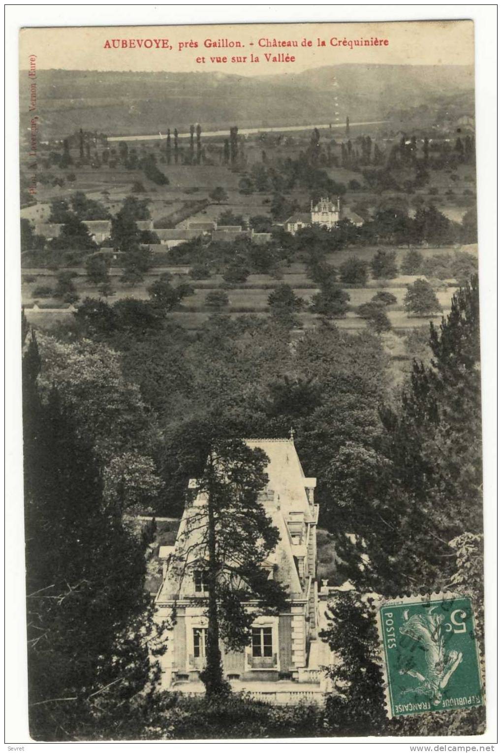 AUBEVOYE  - Château De La Créqunière Et Vue Sur La Vallée. - Aubevoye