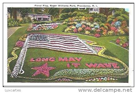 FLORAL FLAG .ROGER WILLIAMS PARK .PROVIDENCE . R.I. - Providence