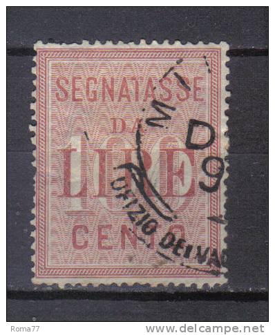 SS3169 - REGNO 1884 , Segnatasse Il 100 Lire N. 16  Usato - Postage Due