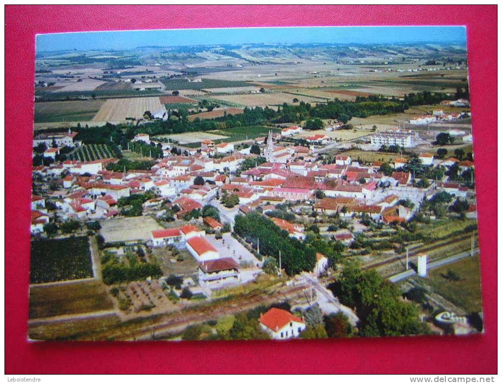 CPSM-82TARN ET GARONNE-LABASTIDE -ST-PIERRE -VUE AERIENNE -VOYAGEE- CARTE EN BON ETAT ,AVEC DES COINS COGNES - Labastide Saint Pierre