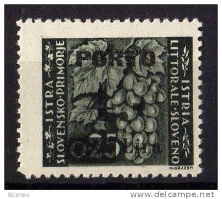 1946   JUGOSLAVIA TRIESTE B ITALIA SLOVENIA LITORALE ISTRIA OVERPRINT TYP I      NEVER HINGED - Nuovi