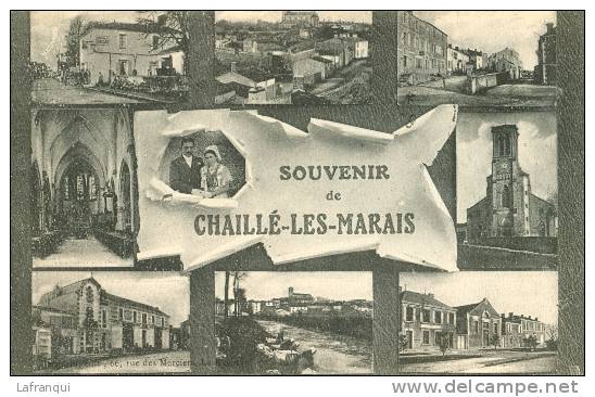 -vendée - Ref B520- Carte Multivues De Chaillé Les Marais  - Carte Bon Etat - - Chaille Les Marais