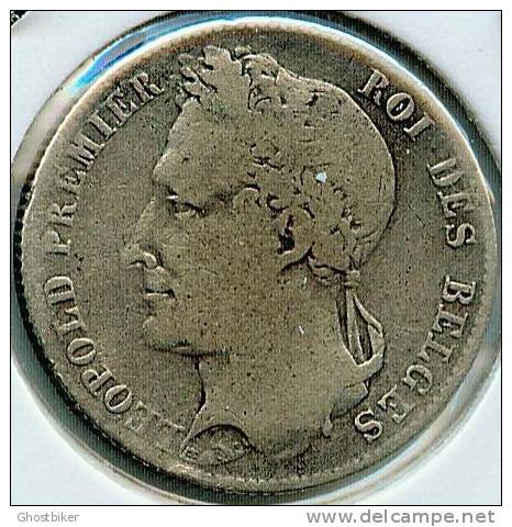 1/2 Frank Zilver 1844, Leopold I Gelauwerd - 1/2 Franc