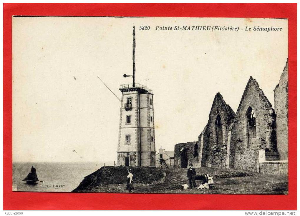 POINTE SAINT MATHIEU COMMUNE DE PLOUGONVELIN LE SEMAPHORE CARTE EN TRES BON ETAT - Plougonvelin