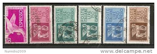 1955-76 ITALIA USATO ESPRESSI FILIGR STELLE - RR6164 - Correo Urgente/neumático