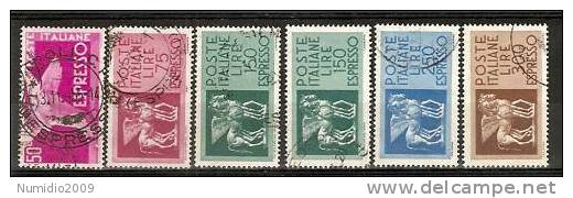 1955-76 ITALIA USATO ESPRESSI FILIGR STELLE - RR6165 - Correo Urgente/neumático