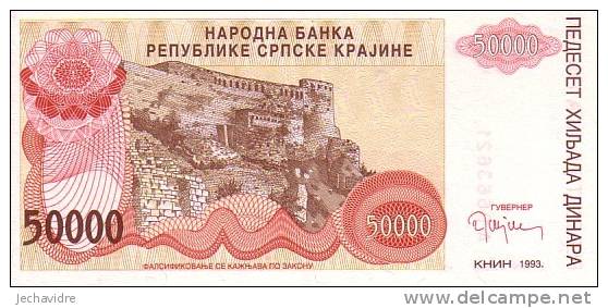 CROATIE  50 000 Dinara  Emission De 1993   Pick R21a     ***** BILLET  NEUF ***** - Croazia