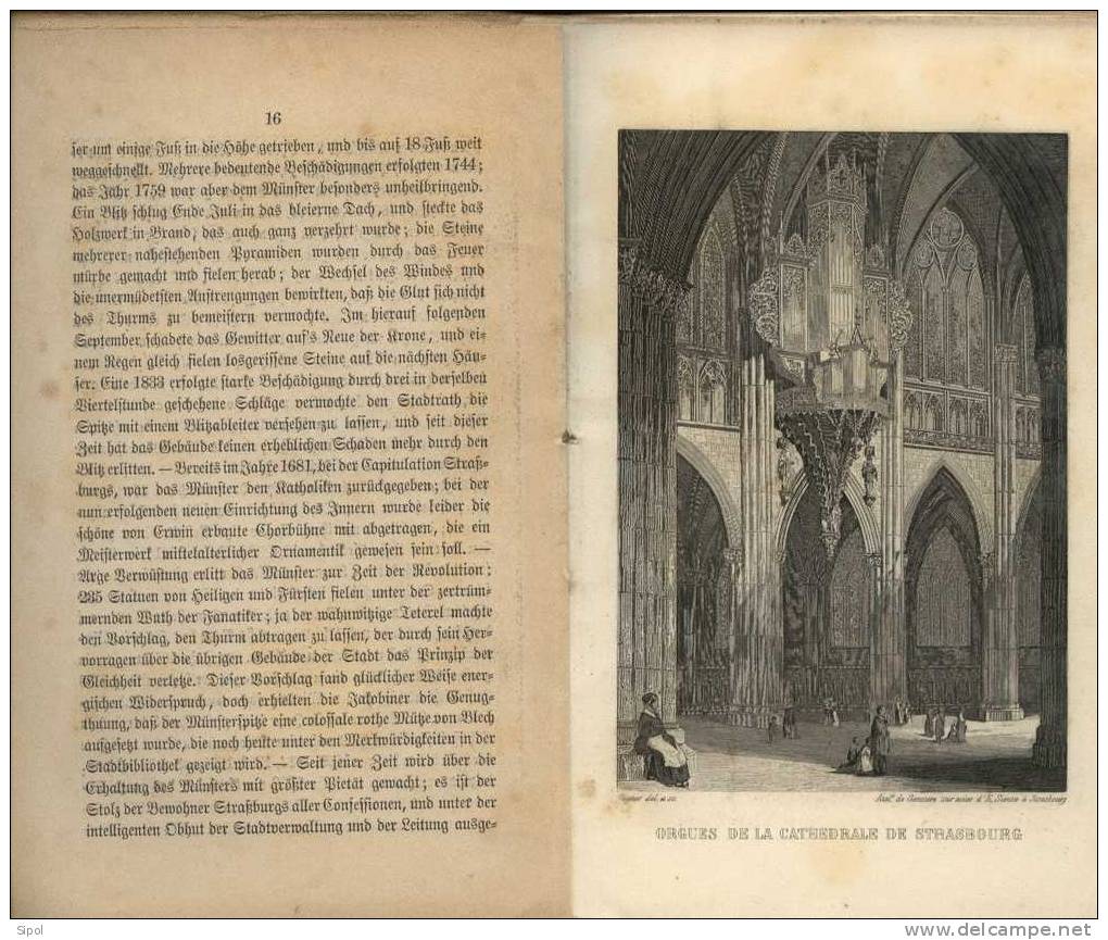 Das Münster In Strassburg - La Cathédrale De Strasbourg Par Strobel Editions Schmidt 1866 Avec 3 Gravures - Architettura
