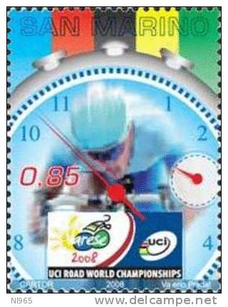 REPUBBLICA DI SAN MARINO - ANNO 2008 - CAMPIONATI MONDIALI CICLISMO SU STRADA-VARESE - ** MNH - Unused Stamps