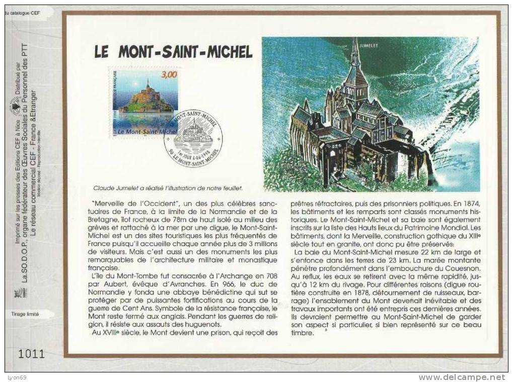 FEUILLET  CEF  1381 LE MONT SAINT MICHEL    SITE ET MONUMENT  1998 - Unclassified