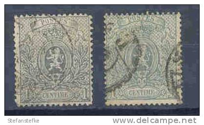 Belgie - Belgique Ocb Nr :  23 - 23A  (zie  Scan) - 1866-1867 Blasón