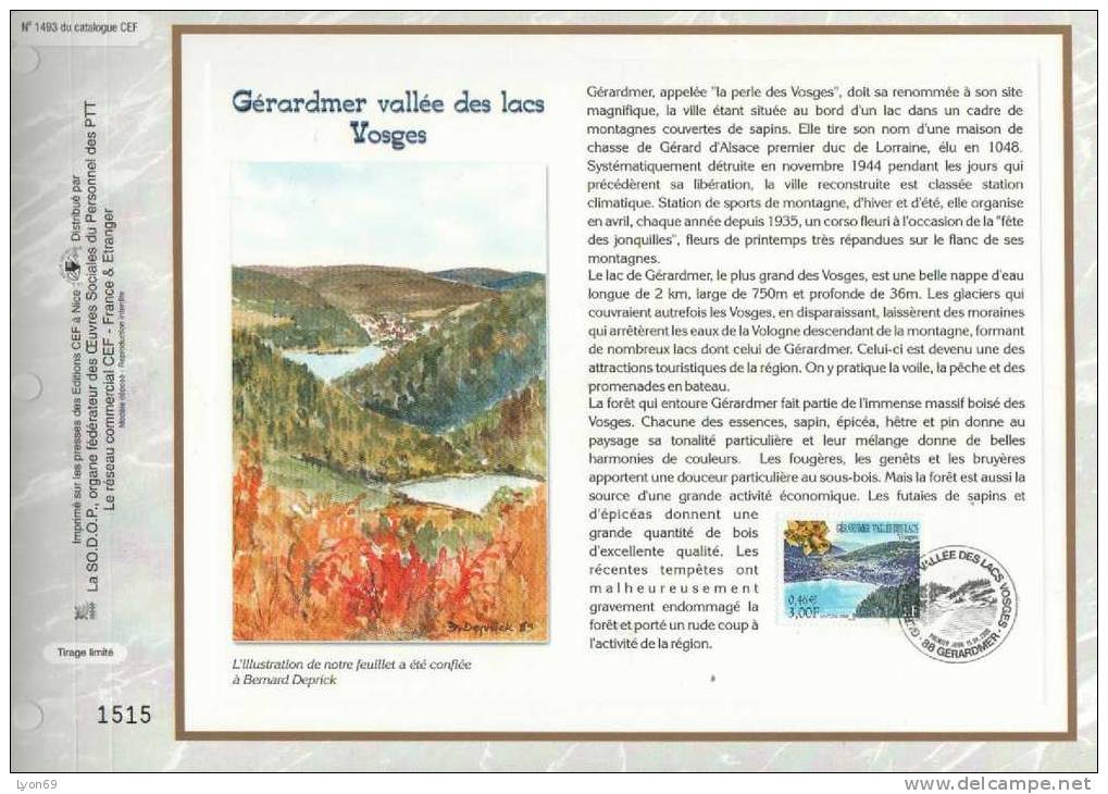 FEUILLET  CEF  1493 GERARDMER  SITE ET MONUMENT 2000 - Unclassified