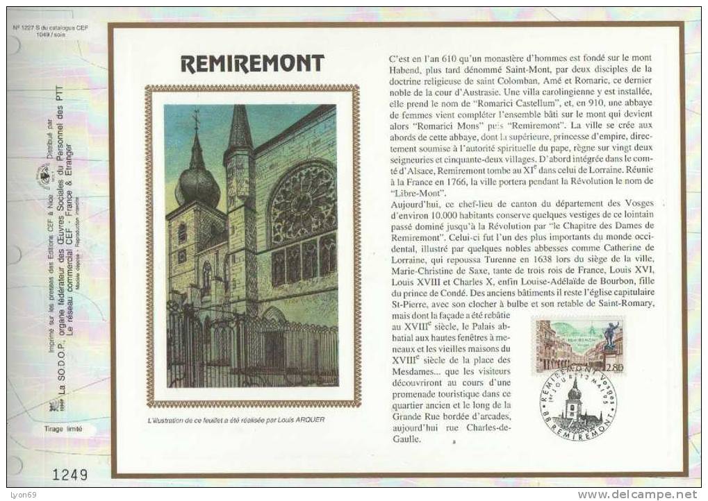 FEUILLET  CEF1227 S REMIREMONT  SITE ET MONUMENT 1995 - Unclassified