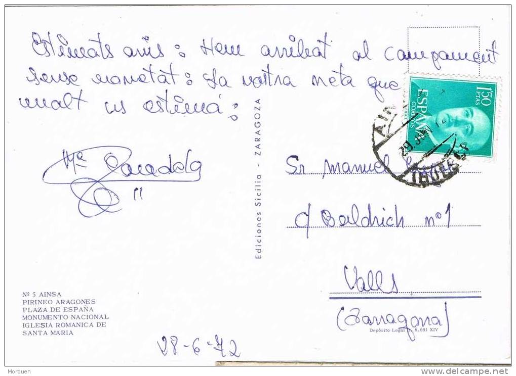 Postal AINSA (huesca)  1972. Pirineo Aragones - Huesca