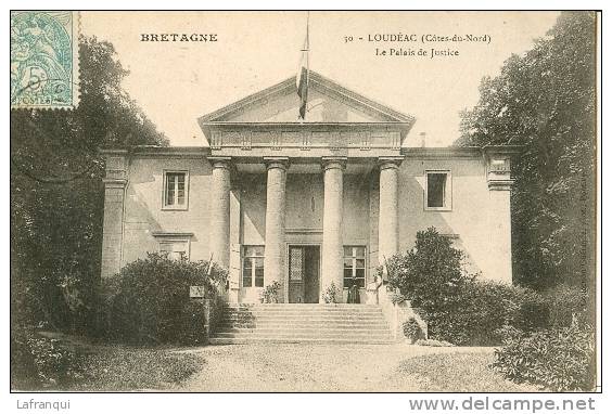 Cotes D Armor - Ref  B78- Loudeac - Le Palais De Justice   - Carte Bon Etat - - Loudéac