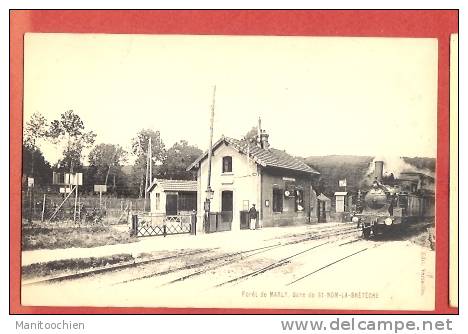 DEP 78 SAINT NOM LA BRETECHE LA GARE AVEC TRAIN  BELLE CARTE - St. Nom La Breteche