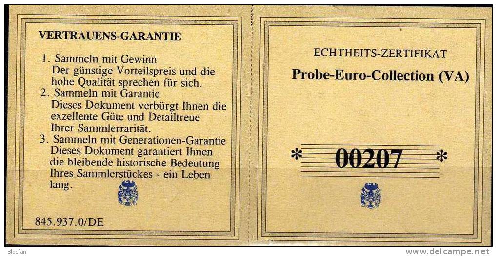 Probe-Satz 2002 Papst Paul VI. Vatikan komplett 8 Münzen prägefrisch 50€ in Münzdosen als Entwurf coin 1C-2EURO Vaticano