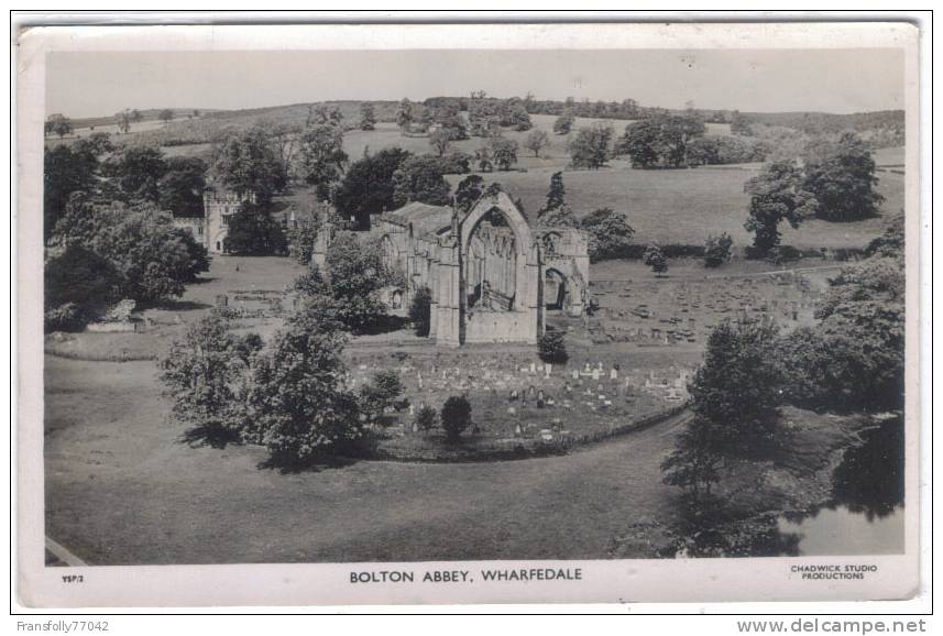 Rppc - U.K. - ENGLAND - YORKSHIRE - LEEDS - WHARFEDALE - BOLTON ABBEY & ENVIRONS - 1953 - Leeds