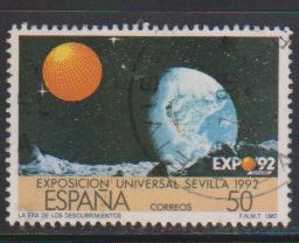 Spain 1987 Used, EXPO, Moon Surface, Earth., Stars, Astronomy - Autres & Non Classés