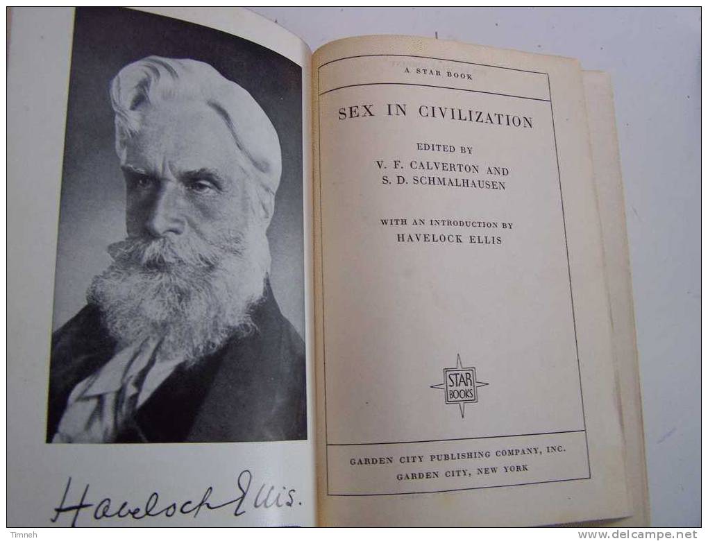 SEX IN CIVILIZATION-Calverton And Schmalhausen-Havelock Ellis-19??GARDEN CITY PUBLISHING COMPANY- - Essais Et Discours