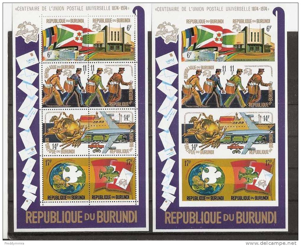 Burundi: BF 77/78 + 77A/ 78A ** - Ungebraucht