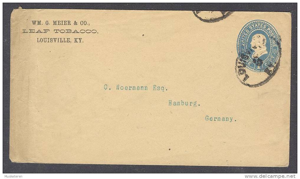 United States Postal Stationery WM. G. MEIER & Co. Leaf Tobacco Louisville KY To Hamburg Germany 1 C Benjamin Franklin - Autres & Non Classés