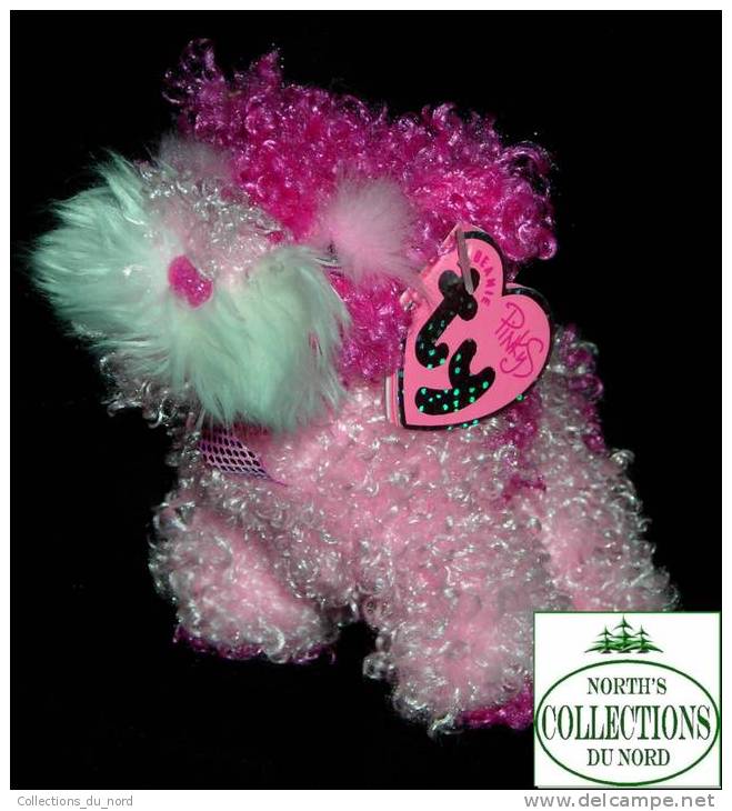 Pinkys Glitters Dog TY Beanies Babies - Plush - Figurine - Keychain - Porte-clés - Chien - Sonstige & Ohne Zuordnung